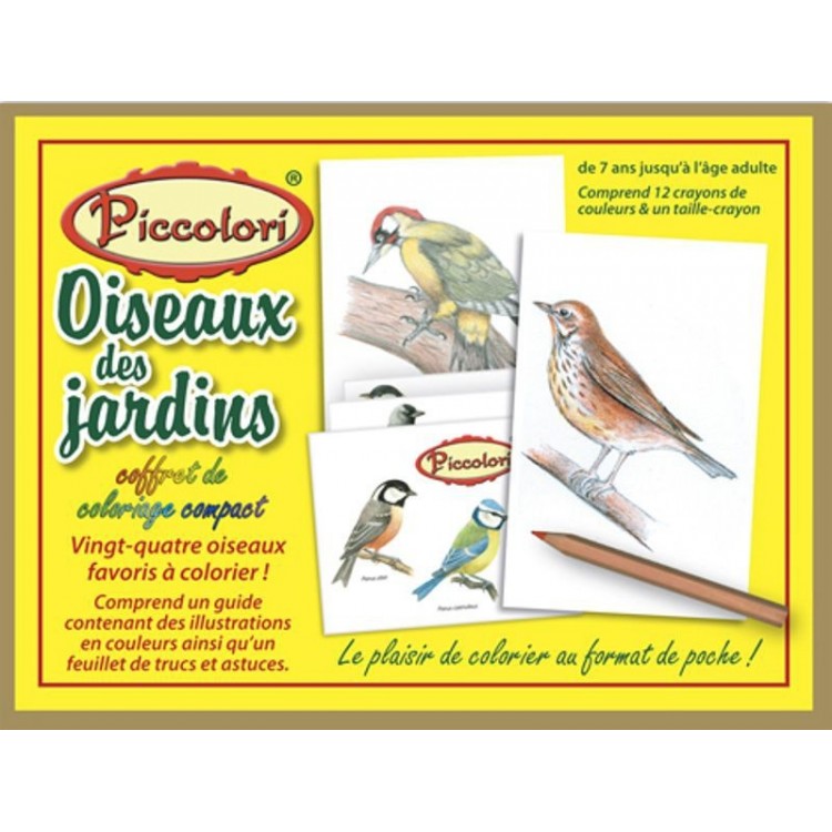 Coffret de Coloriage 'Oiseaux des Jardins'  Botanique Editions