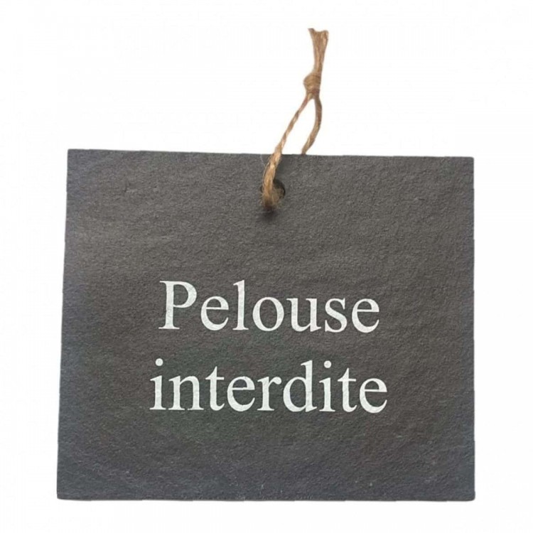 Etiquette Ardoise Pelouse interdite